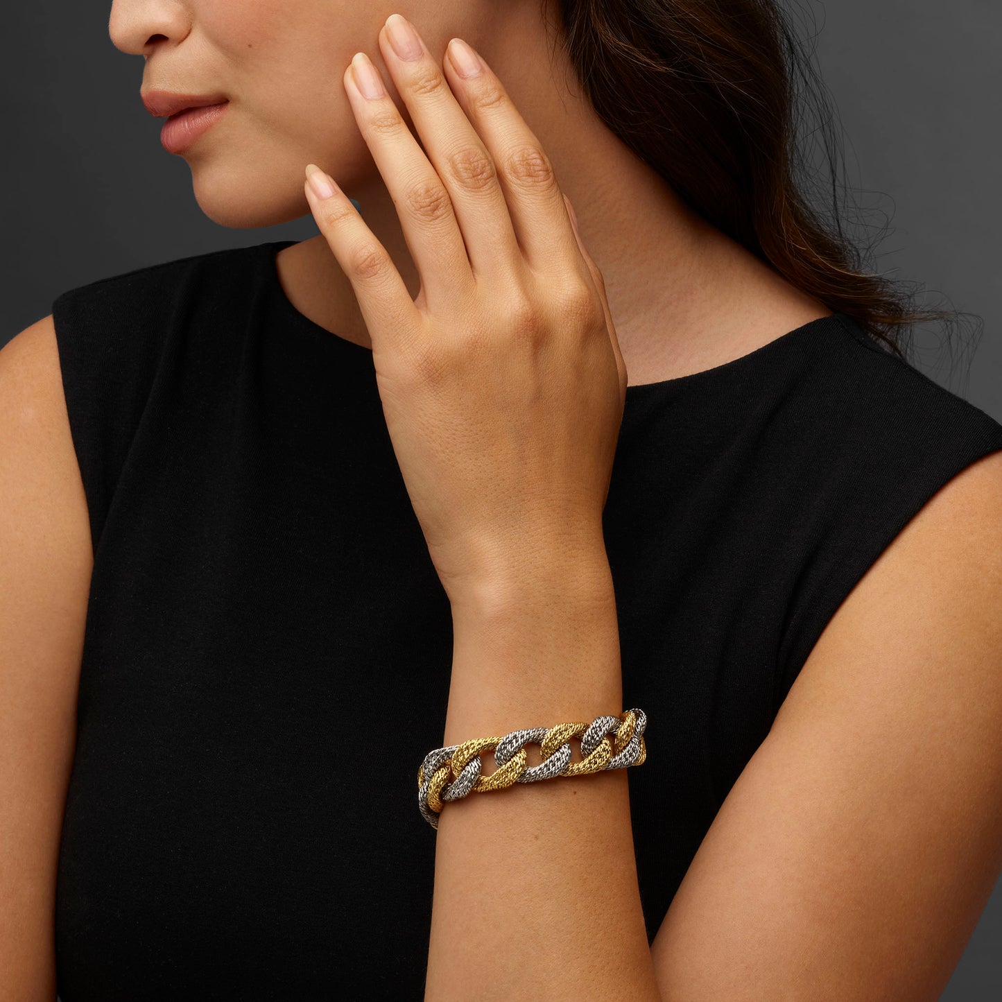 Macklowe Gallery Georges Lenfant Paris Bi-color Gold Bracelet