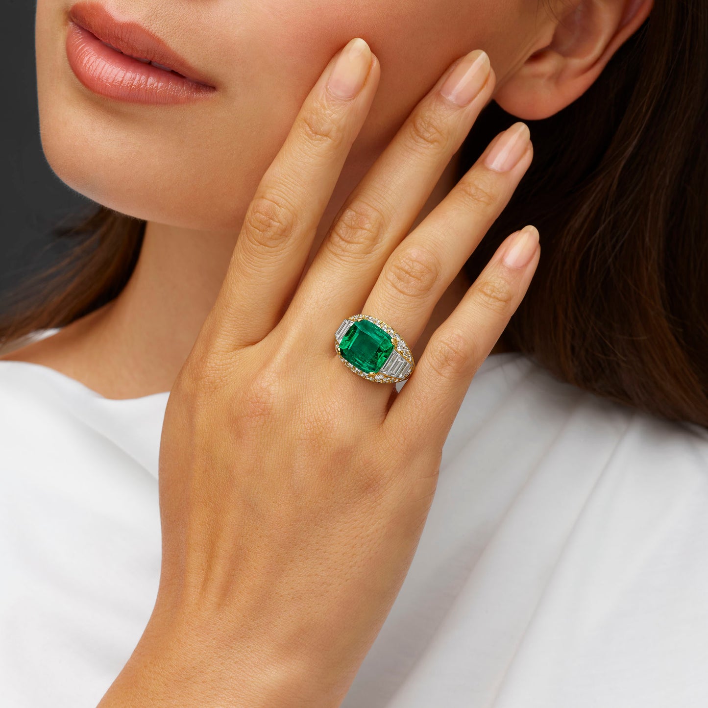 Macklowe Gallery Bulgari "Trombino" Colombian Emerald  Ring