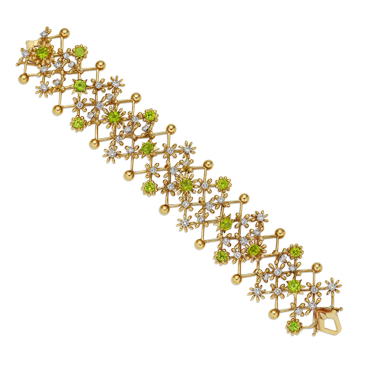 Macklowe Gallery Jean Schlumberger for Tiffany & Co. "Flowers and Stars" Bracelet