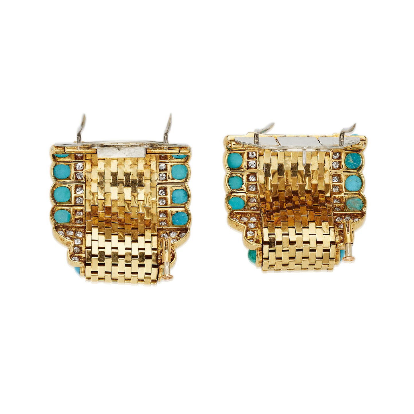 Macklowe Gallery Pair of Van Cleef & Arpels "Ludo Briquette" Clip Brooches