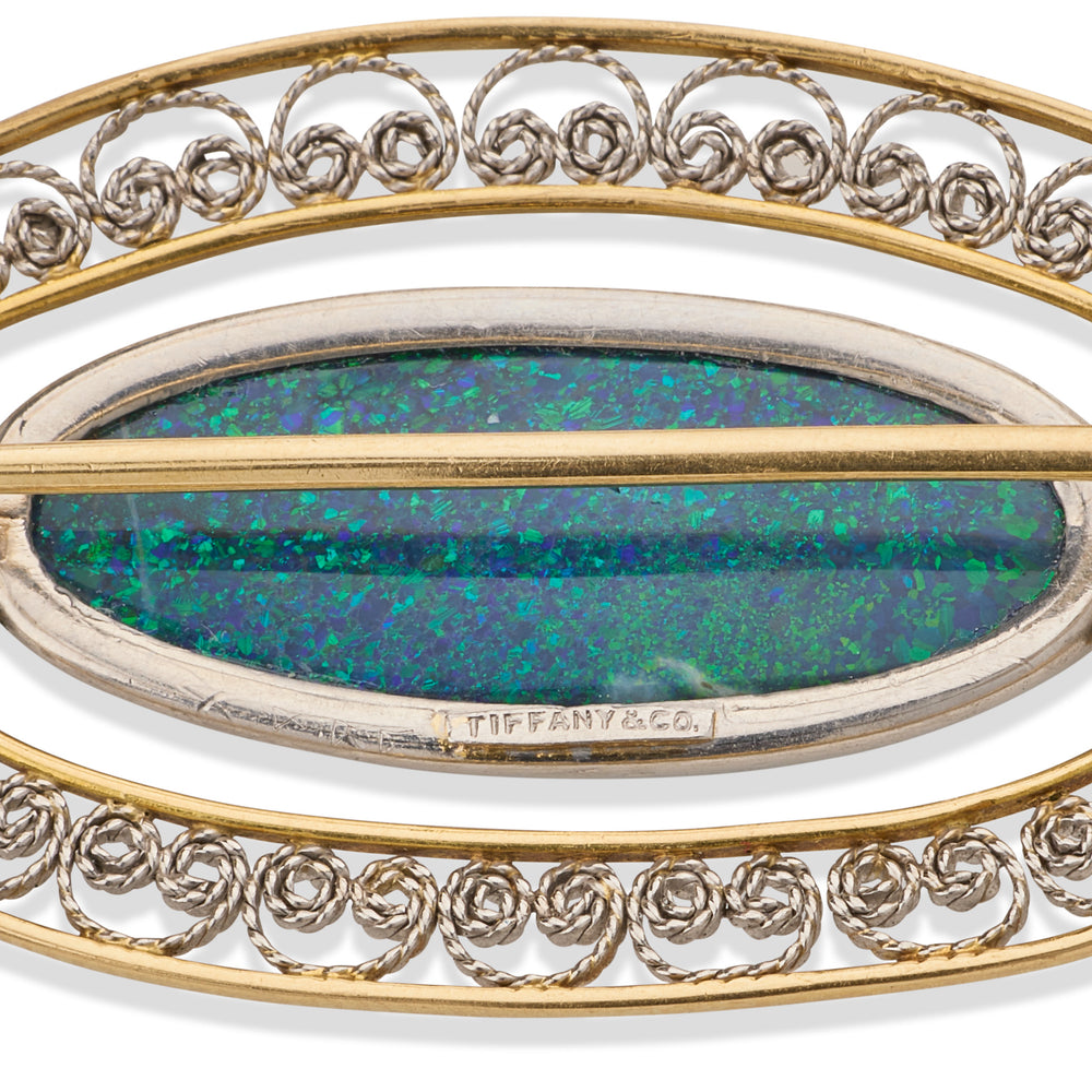 
                      
                        Macklowe Gallery Louis Comfort Tiffany for Tiffany & Co. Black Opal Brooch
                      
                    
