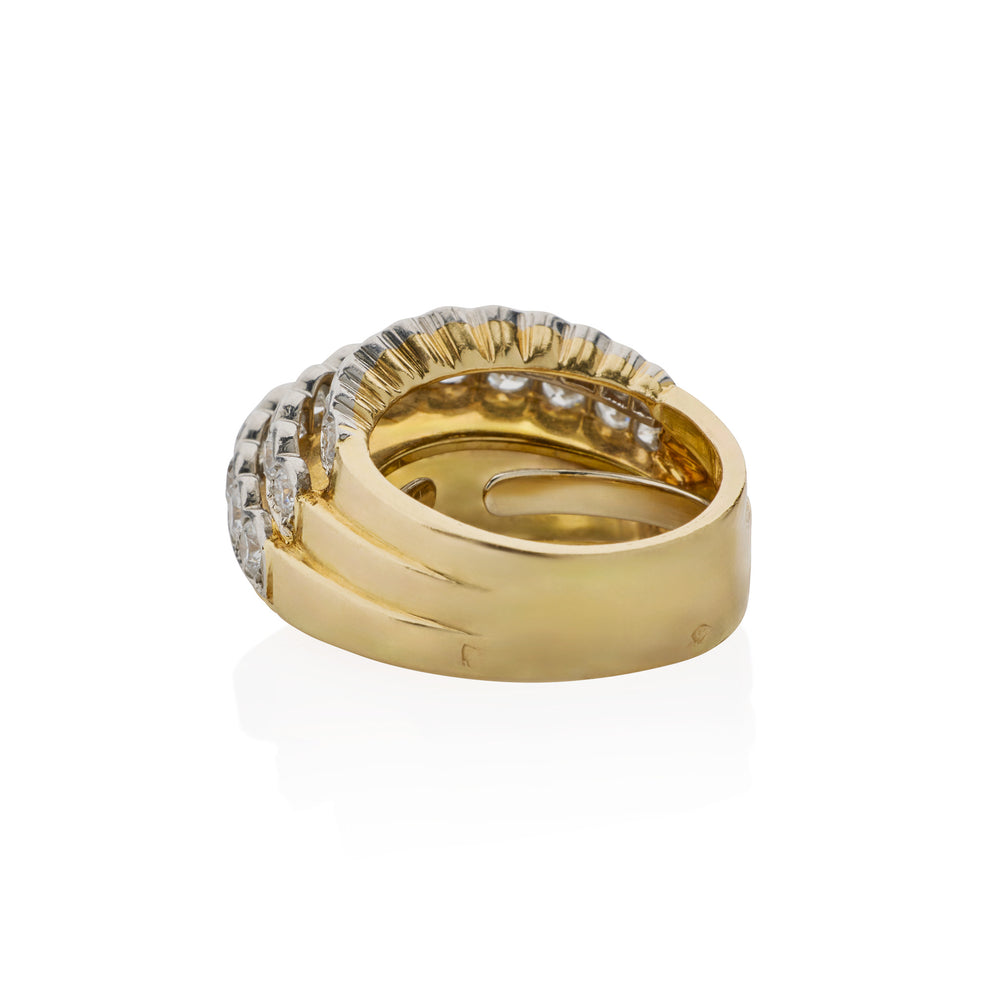 
                      
                        Macklowe Gallery Cartier Stepped Gold and Diamond Ring
                      
                    