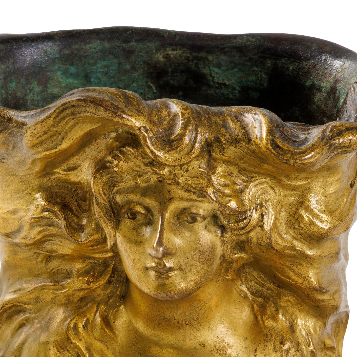Macklowe Gallery Paul-François Berthoud "Visage de Femme" Bronze Jardiniere