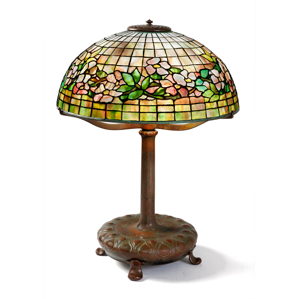 
                      
                        Macklowe Gallery Tiffany Studios New York “Border Dogwood” Table Lamp
                      
                    