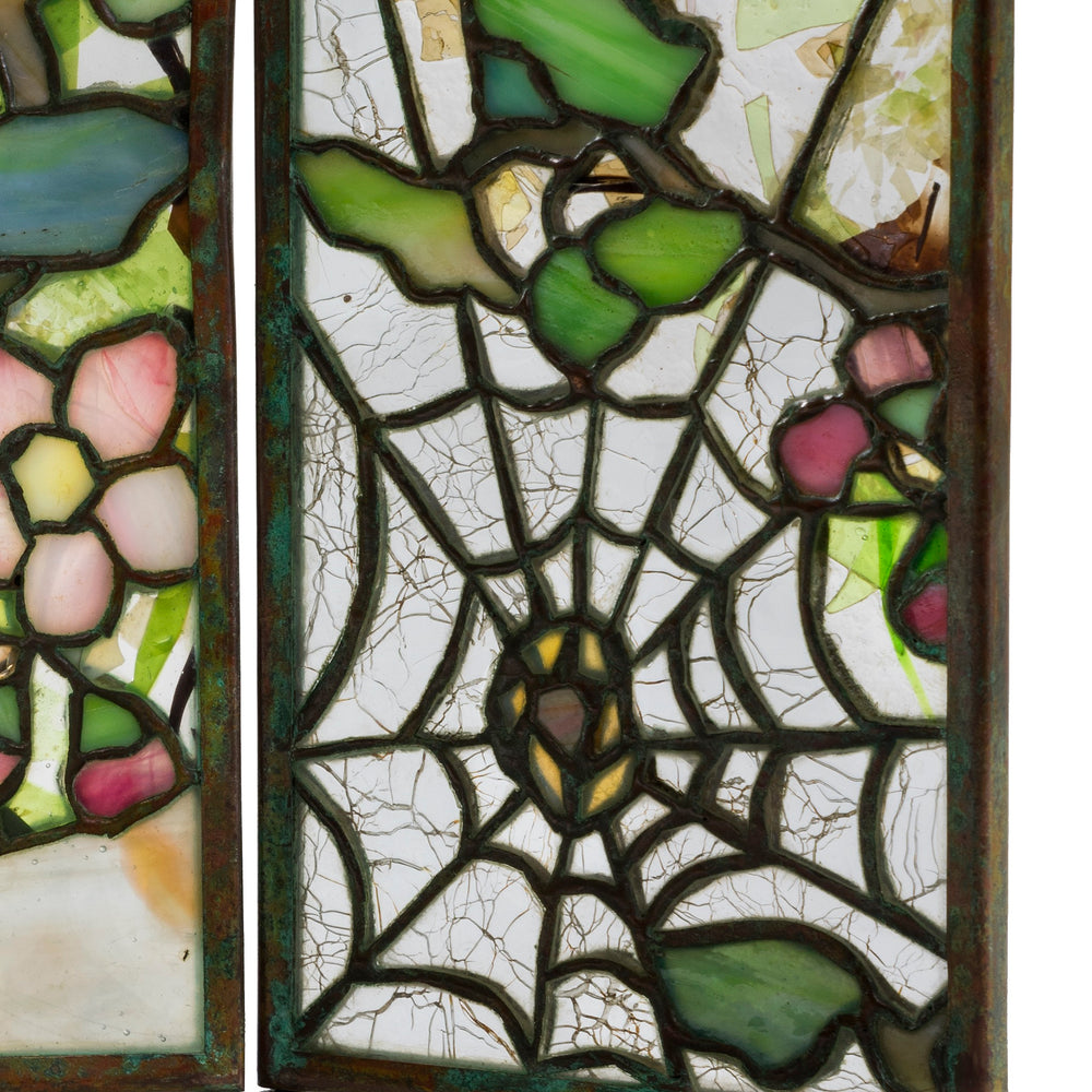 
                      
                        Macklowe Gallery Tiffany Studios New York "Cobweb and Apple Blossom" Tea Screen
                      
                    