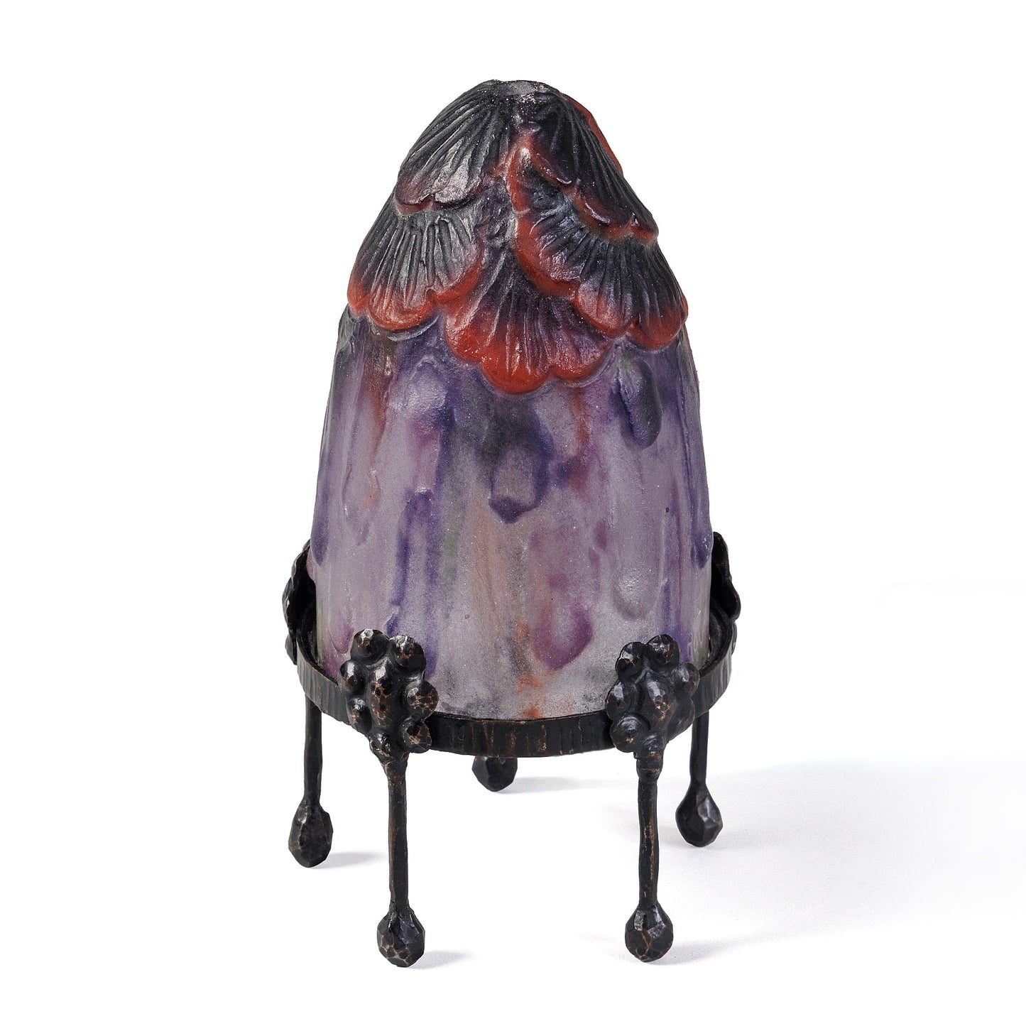 Macklowe Gallery Gabriel Argy-Rousseau Pâte de Verre "Fleurs Tropicales" Night Light