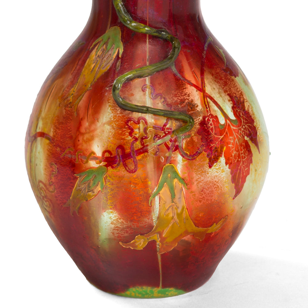 
                      
                        Macklowe Gallery Portieux Vallerysthal Gourd-Shaped Enameled Glass Vase
                      
                    
