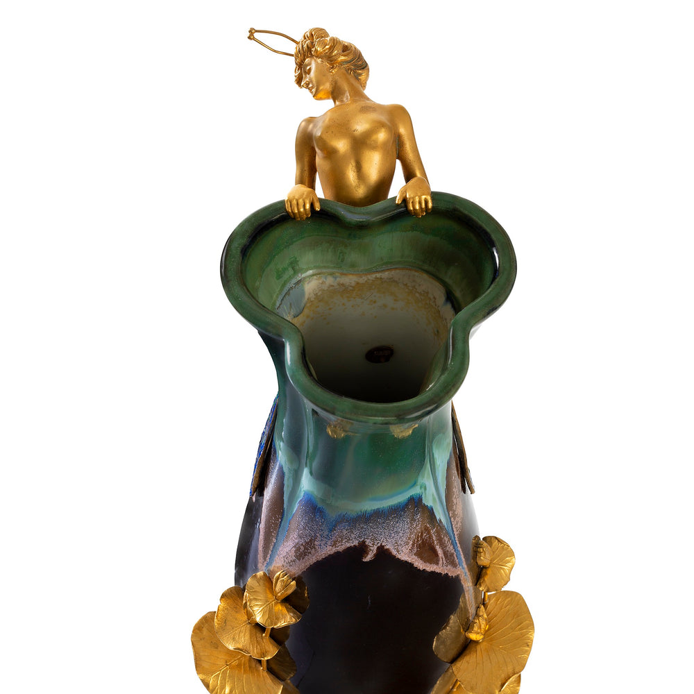 
                      
                        Macklowe Gallery Louis Chalon "Libellule" Enamel, Gilt Bronze, and Ceramic Vase
                      
                    