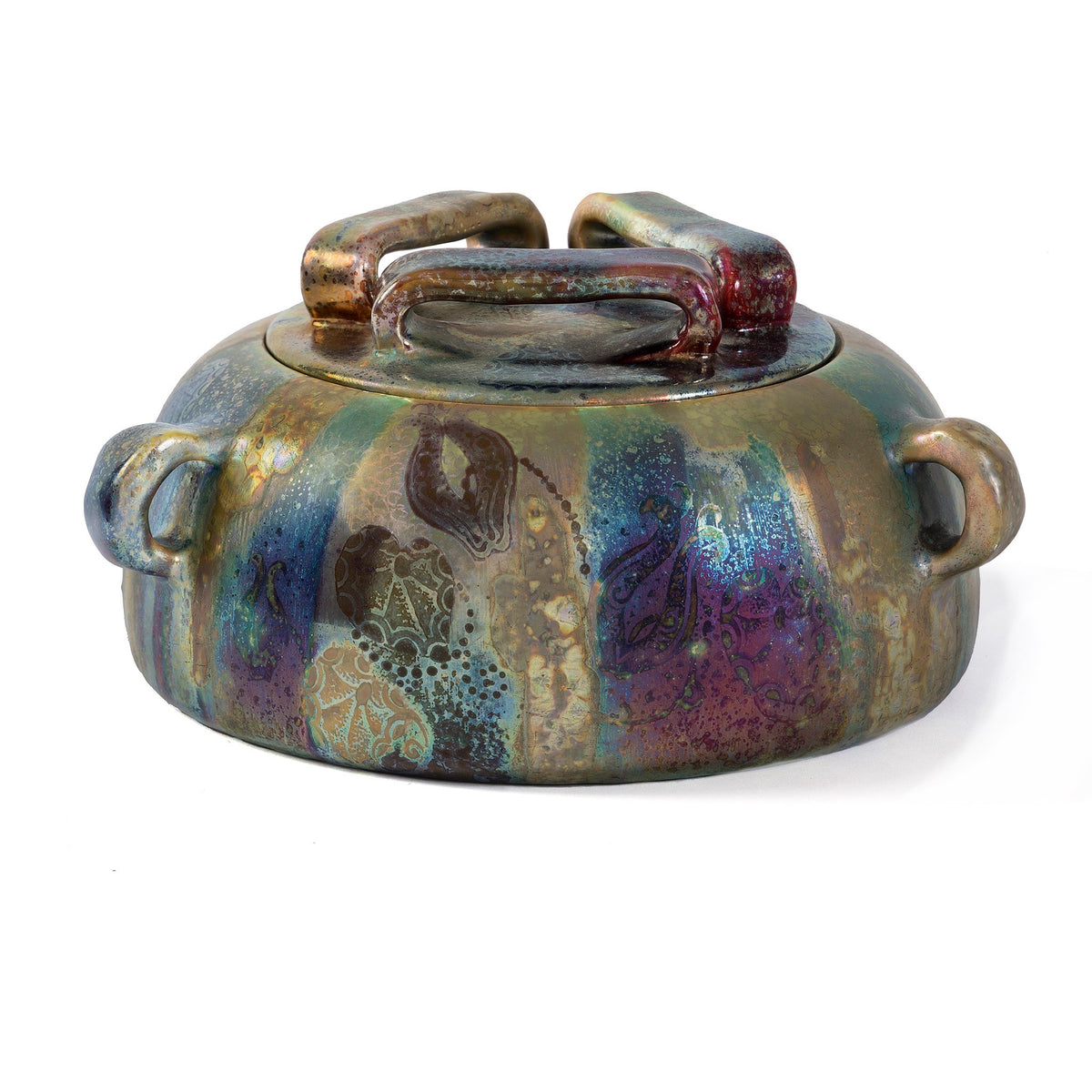 Macklowe Gallery Lucien Levy-Dhurmer Three-Handled 'Alchemist' Covered Jar