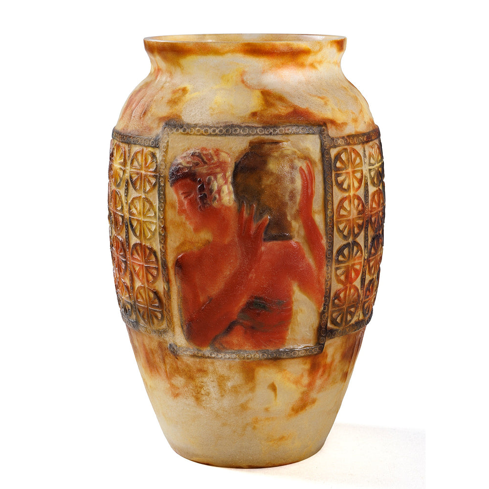 Macklowe Gallery Gabriel Argy-Rousseau "Libations" Pâte de Verre Glass Vase