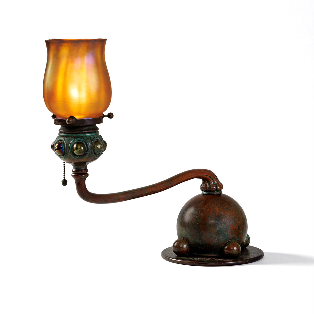 Macklowe Gallery Tiffany Studios New York "Jeweled Tulip Ball" Desk Lamp